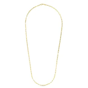 14K Gold 4.2mm Paperclip Chain