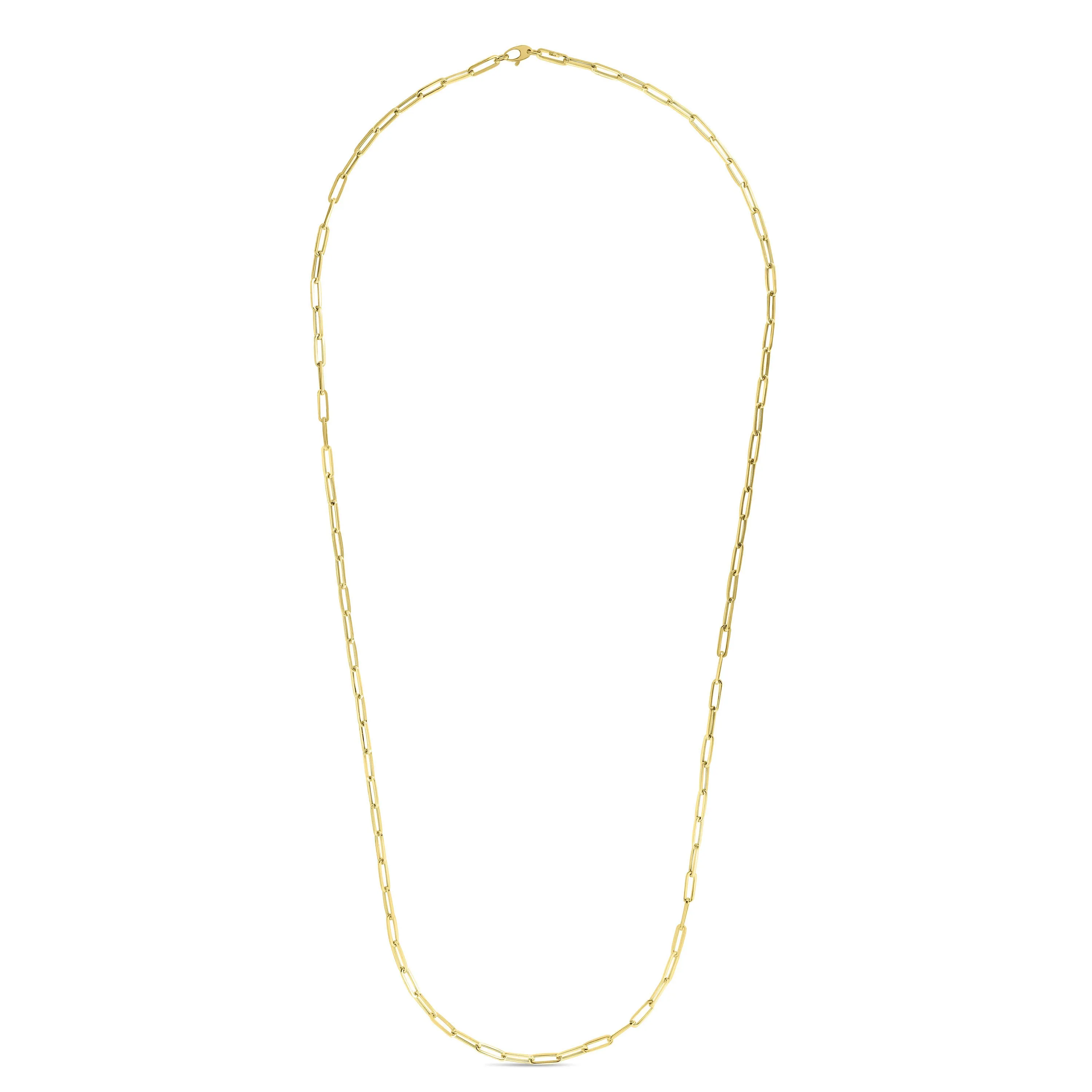 14K Gold 4.2mm Paperclip Chain