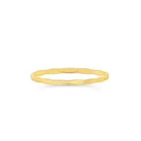 14k Hammered Stacking Ring