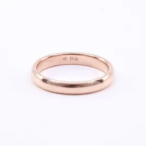 14K ROSE GOLD 3MM COMFORT FIT WEDDING BAND, SZ 6.5