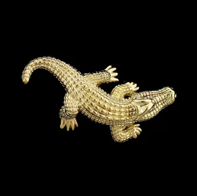 14K Yellow Gold Estate Alligator Pin