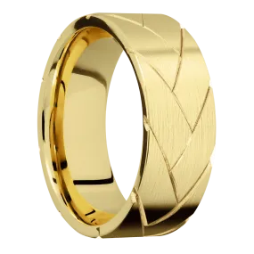 14K Yellow Gold with Satin Finish