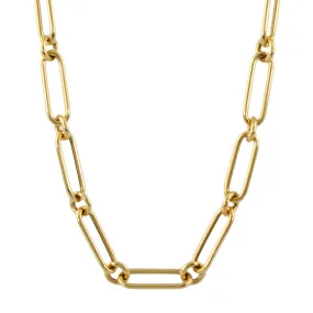 18k Gold Stretch Link Necklace