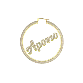 45mm Custom Name Hoop earring