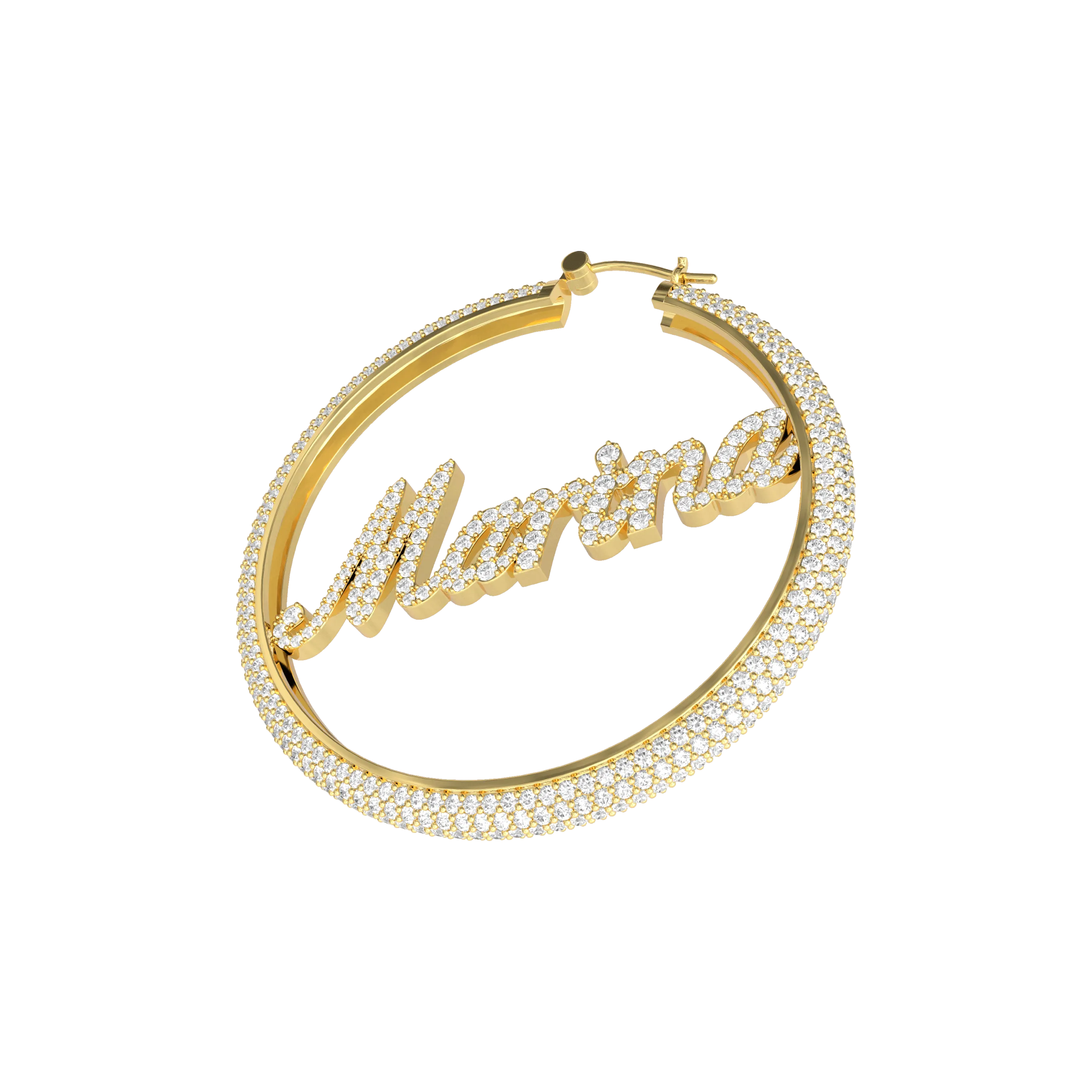 45mm Custom Name Hoop earring