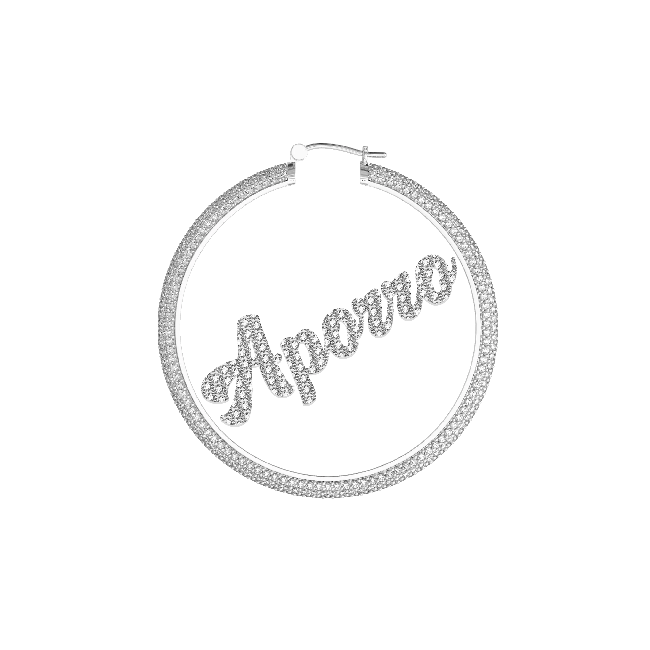 45mm Custom Name Hoop earring