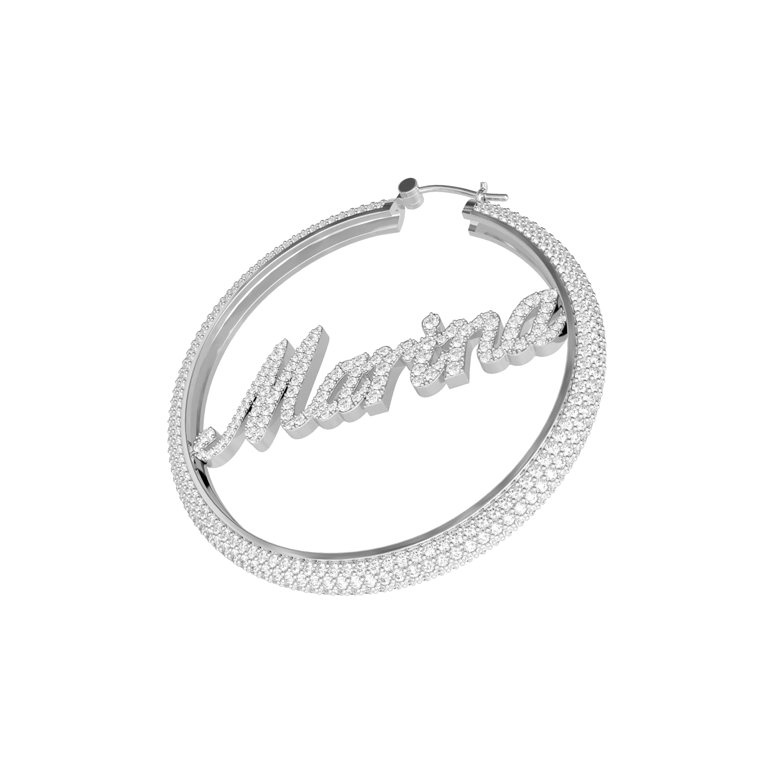 45mm Custom Name Hoop earring