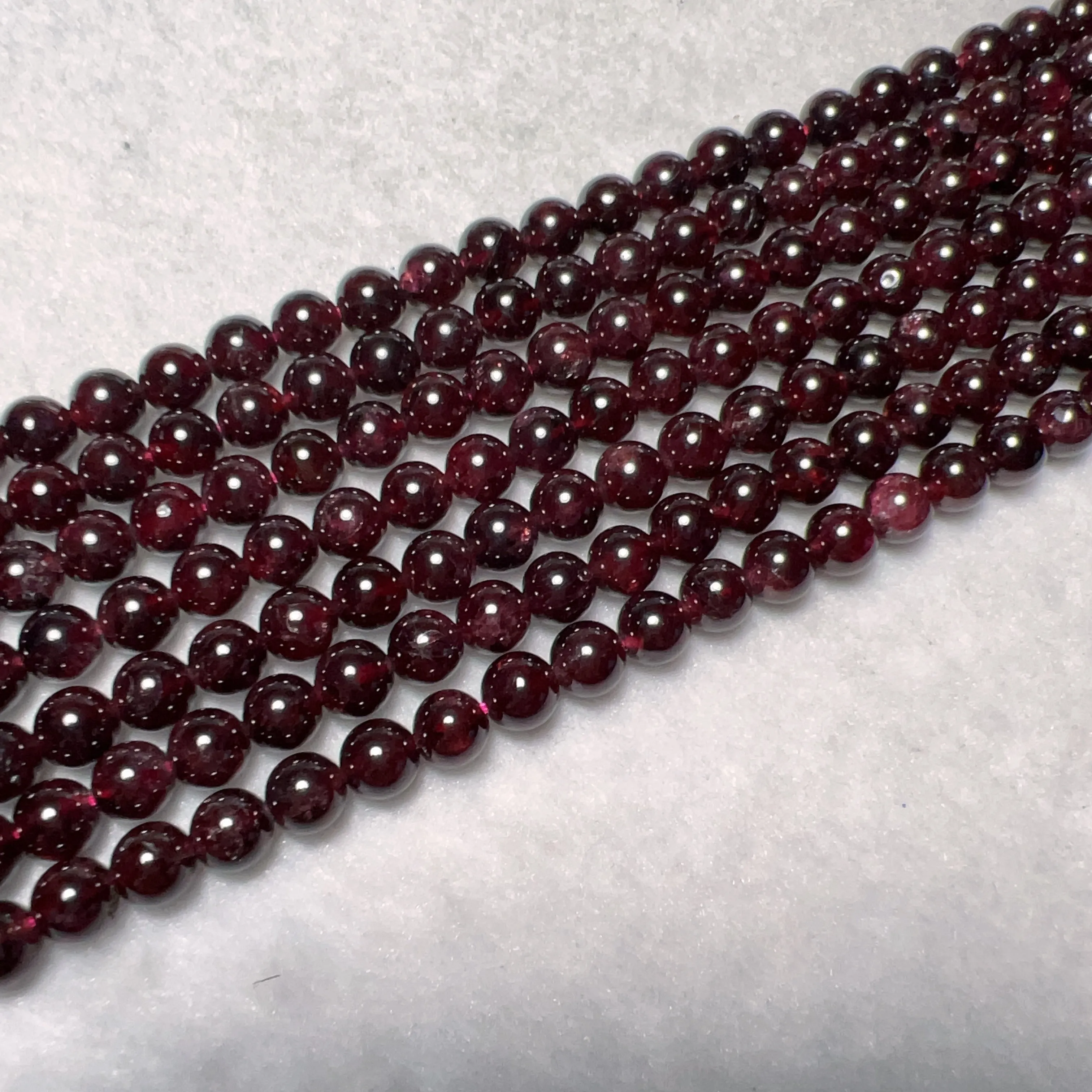 7mm Natural Almandine Red Garnet Round Bead Strands for DIY Jewelry Project