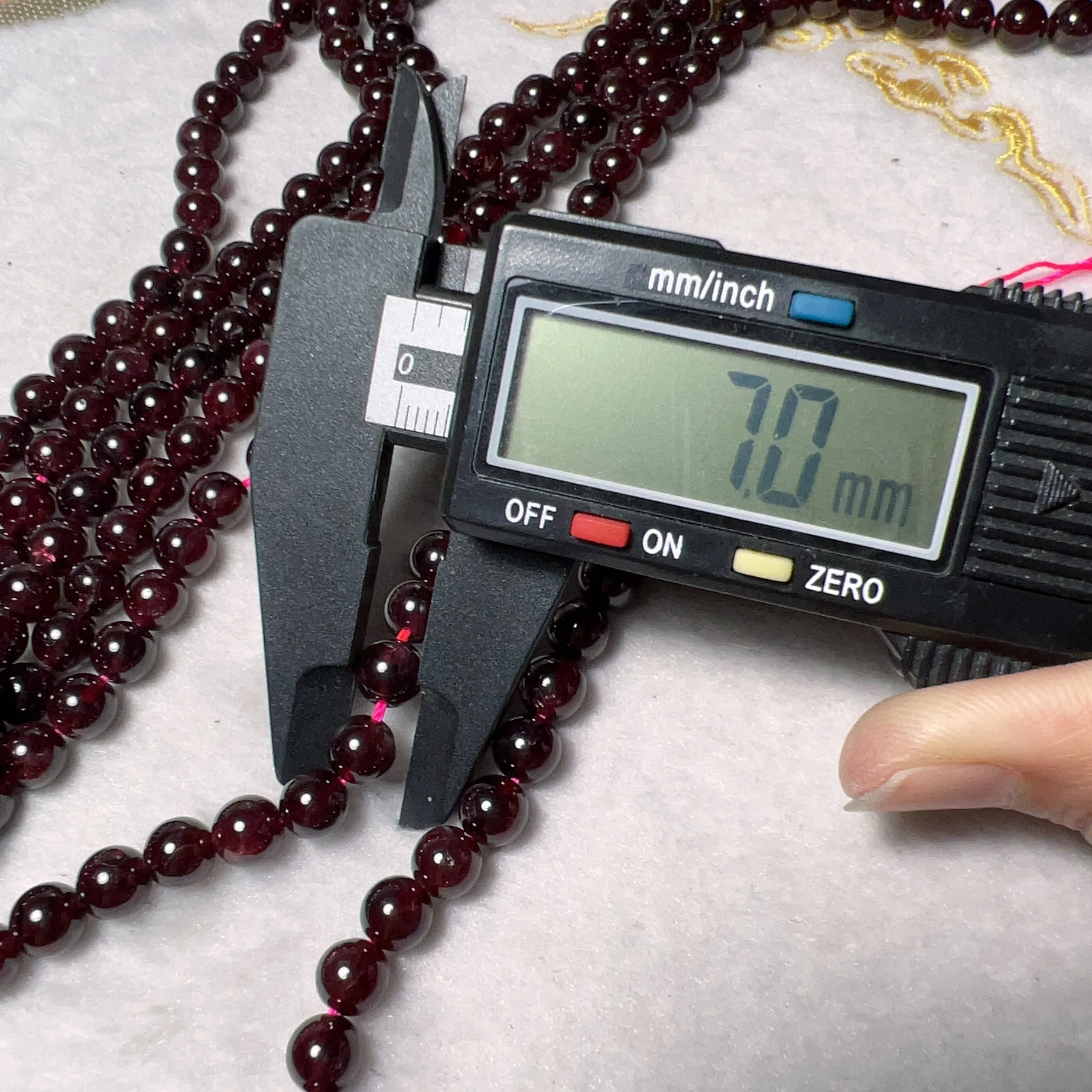 7mm Natural Almandine Red Garnet Round Bead Strands for DIY Jewelry Project