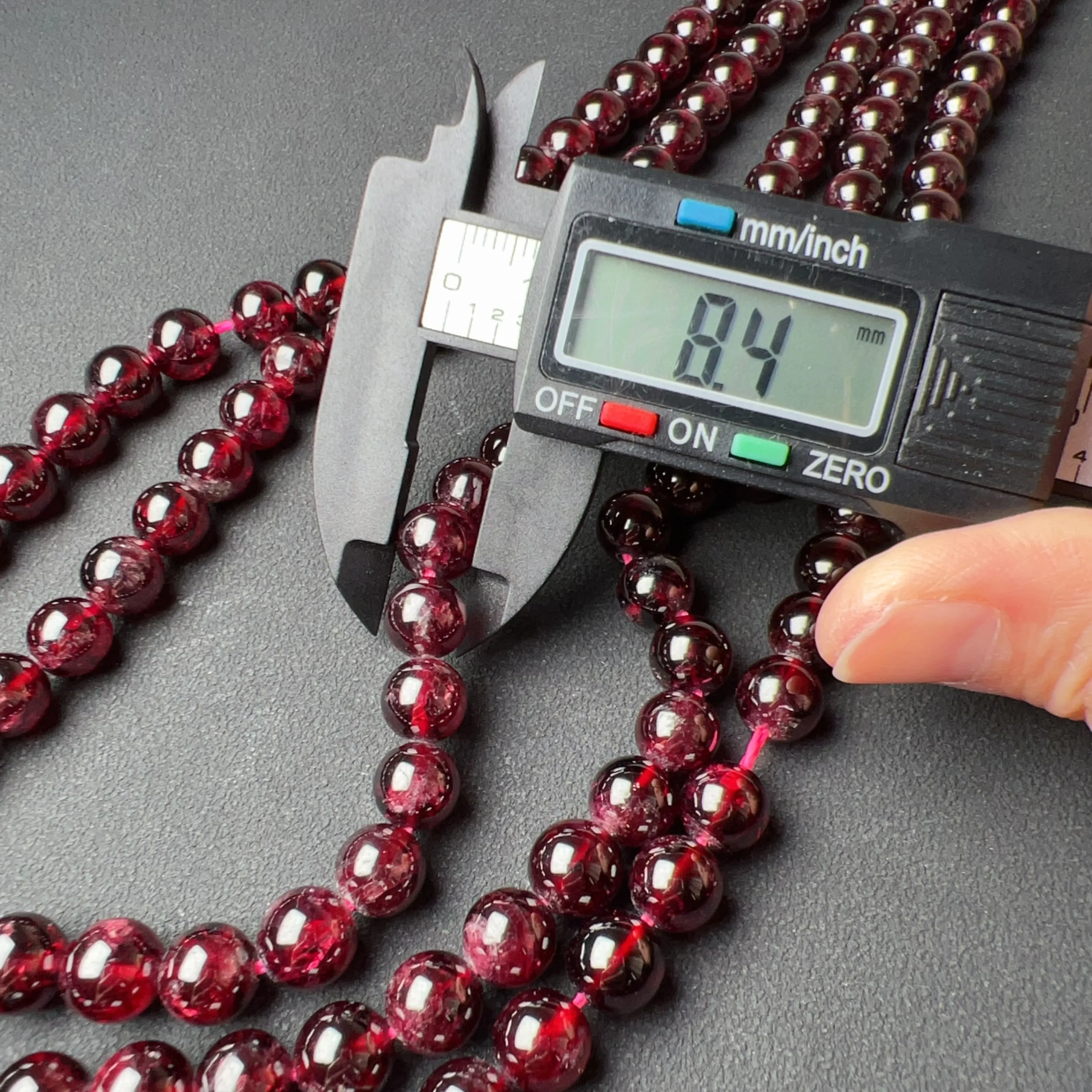 8 - 8.5mm Natural Almandine Red Garnet Round Bead Strands for DIY Jewelry Project