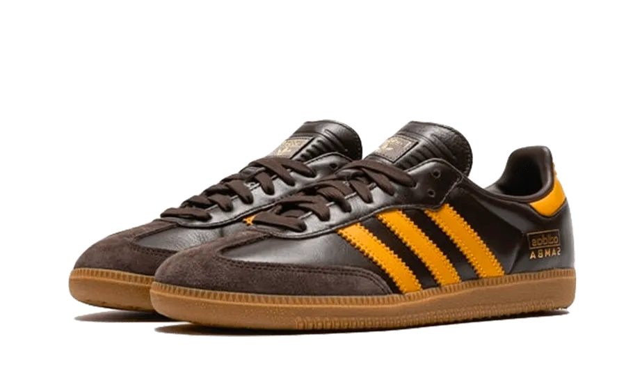 Adidas Samba OG Dark Brown Yellow