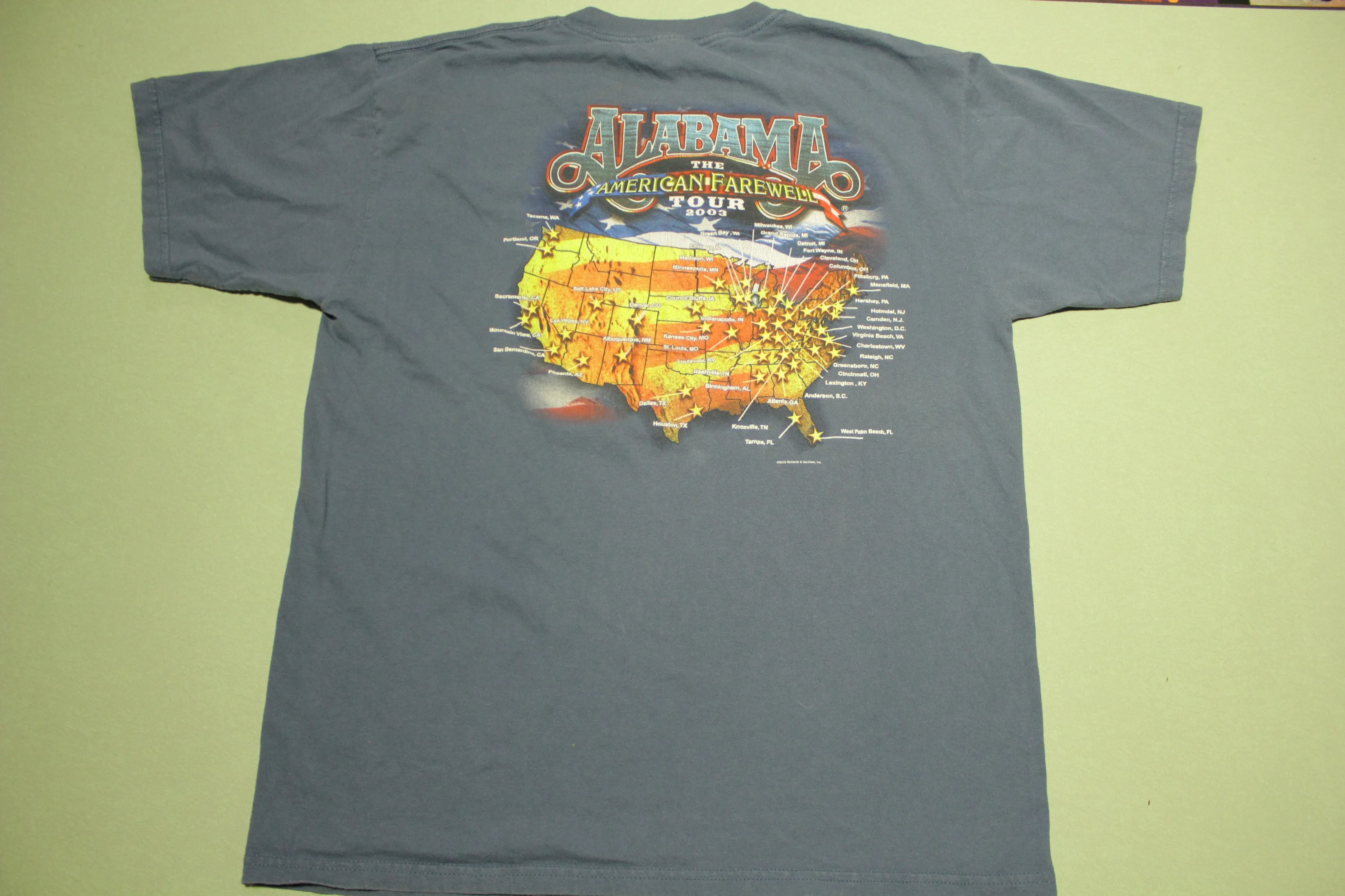 Alabama The American Farewell 2003 Tour Vintage 2000's Concert Band T-Shirt