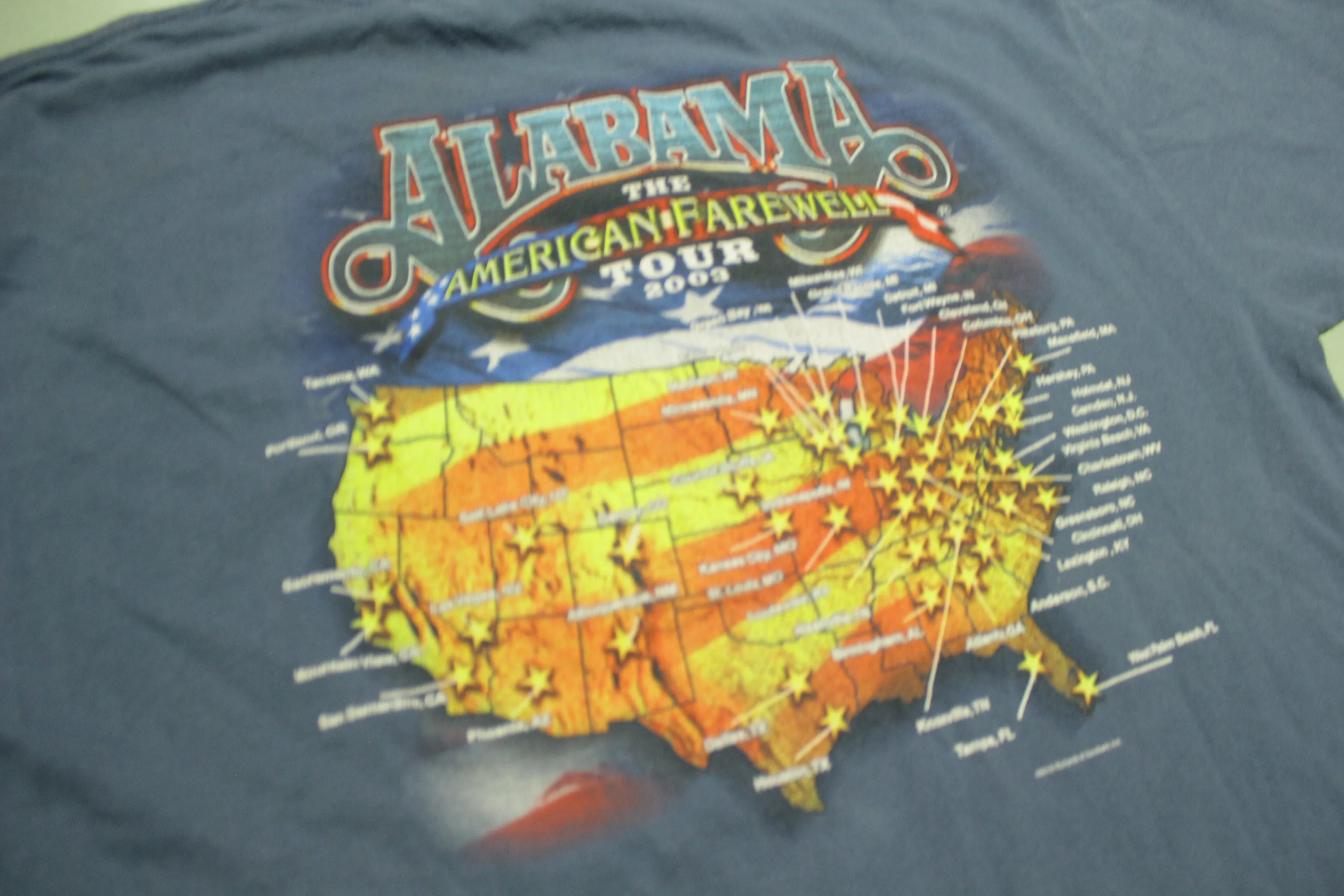 Alabama The American Farewell 2003 Tour Vintage 2000's Concert Band T-Shirt