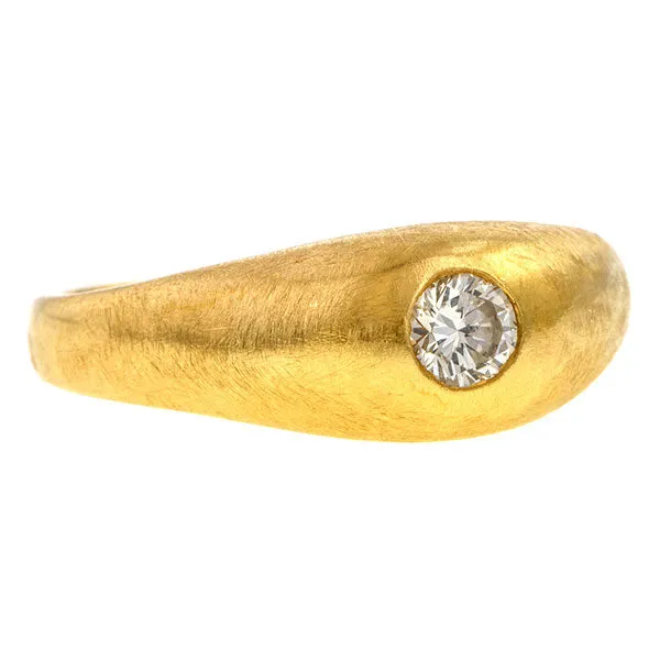 Antique Gypsy Set Diamond Ring, RBC 0.25ct.