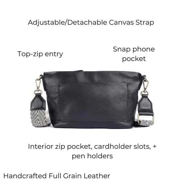 Aquarius Crossbody in black by Latico