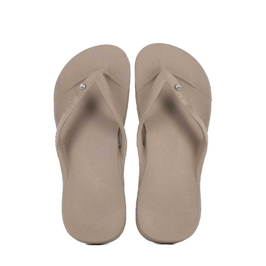 ARCH SUPPORT THONGS - TAUPE CRYSTAL