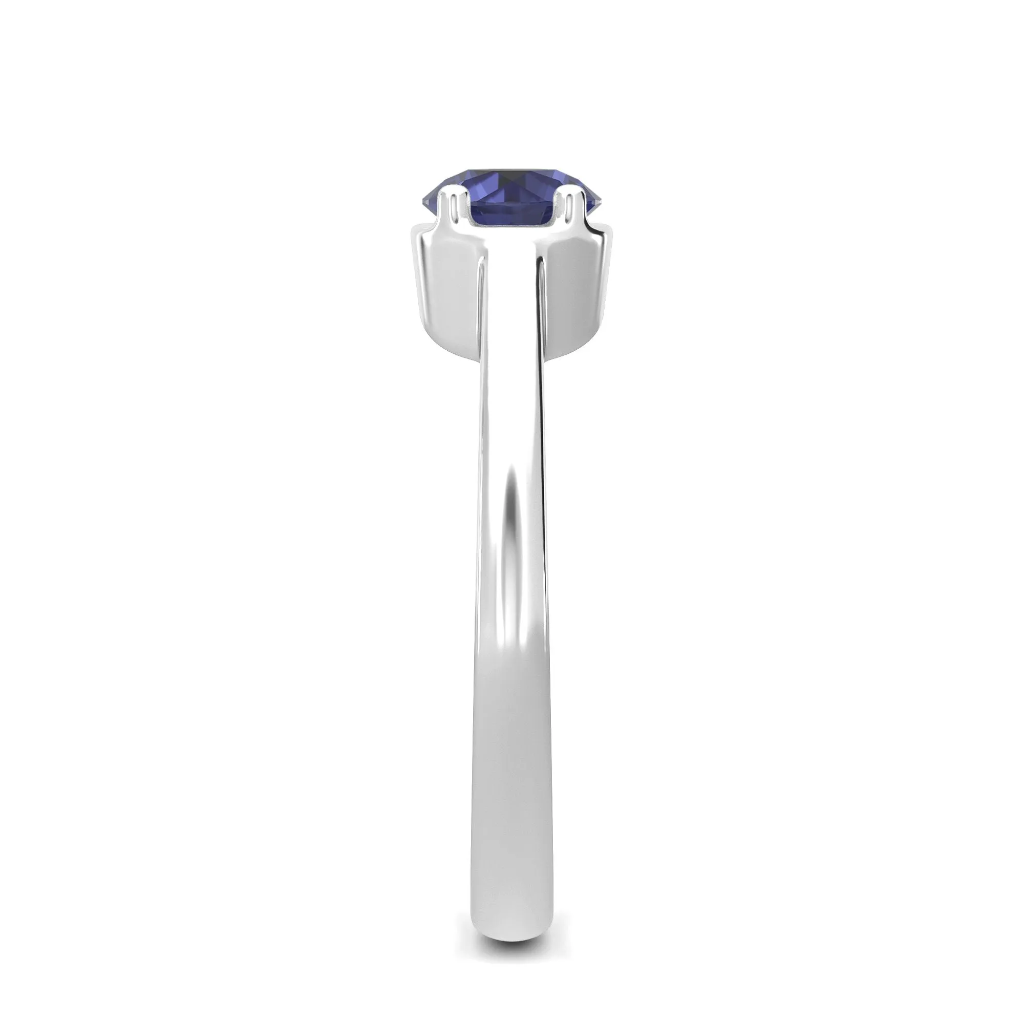 AUTRE -  14k White Gold 0.70ct Lab Grown Diamond and Sapphire Ring