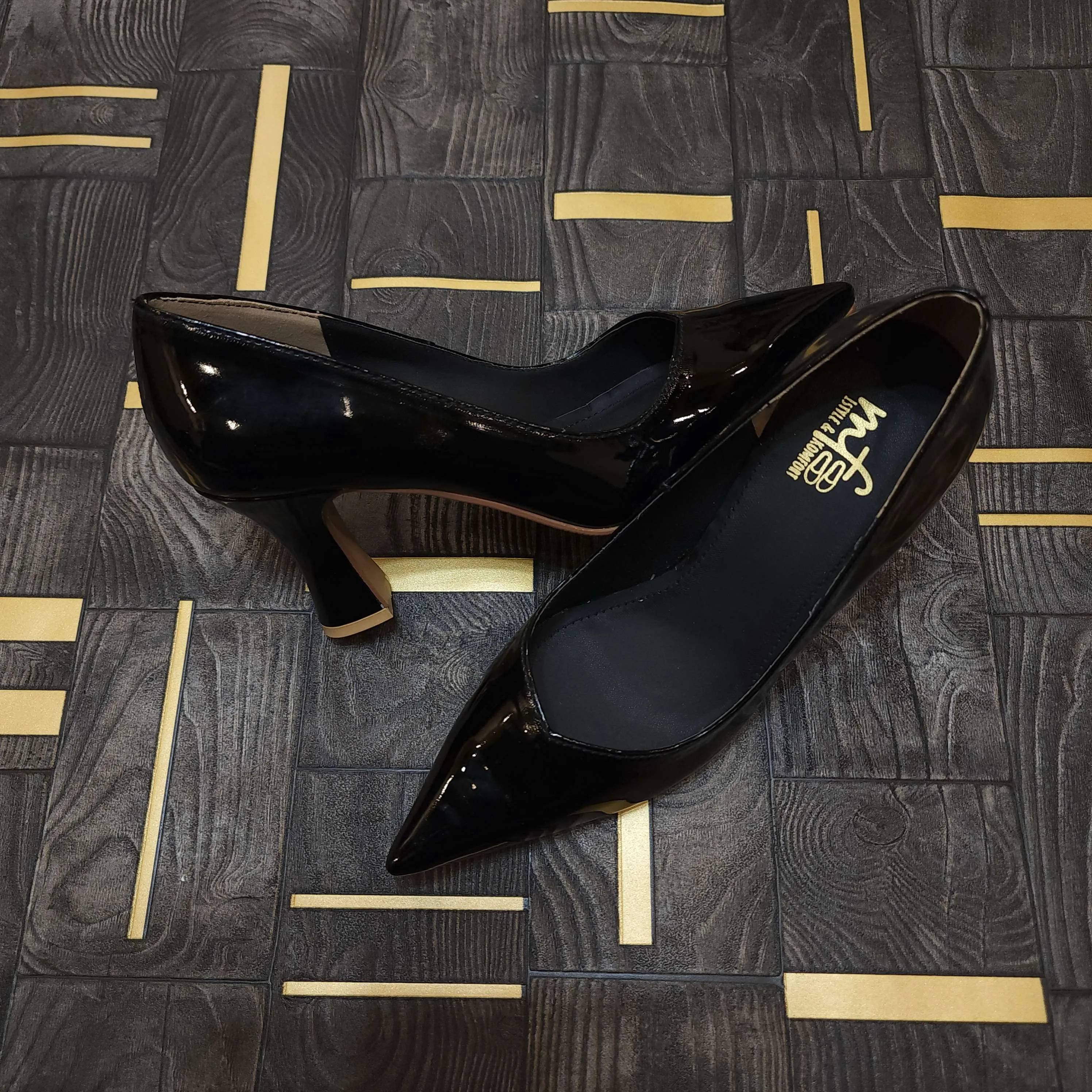 Black Patent Court Shoes