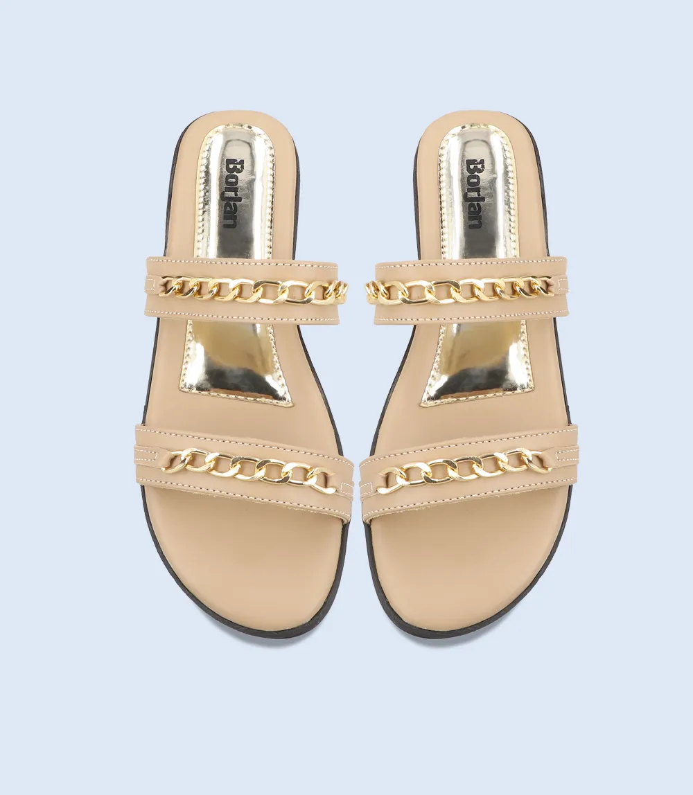 BW9202-Beige-Women Slipper