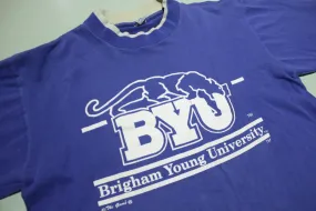 BYU Brigham Young University Vintage 90's Made in USA Single Stitch Mascot T-Shirt