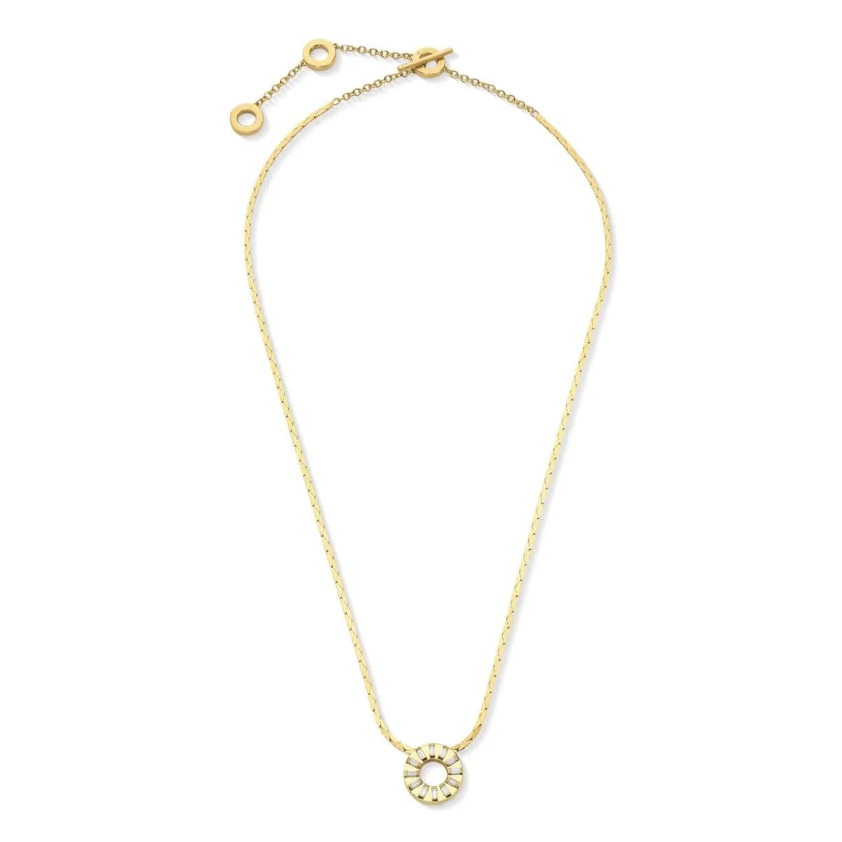 Cadar 18K Yellow Gold Circle Pendant Diamond Necklace