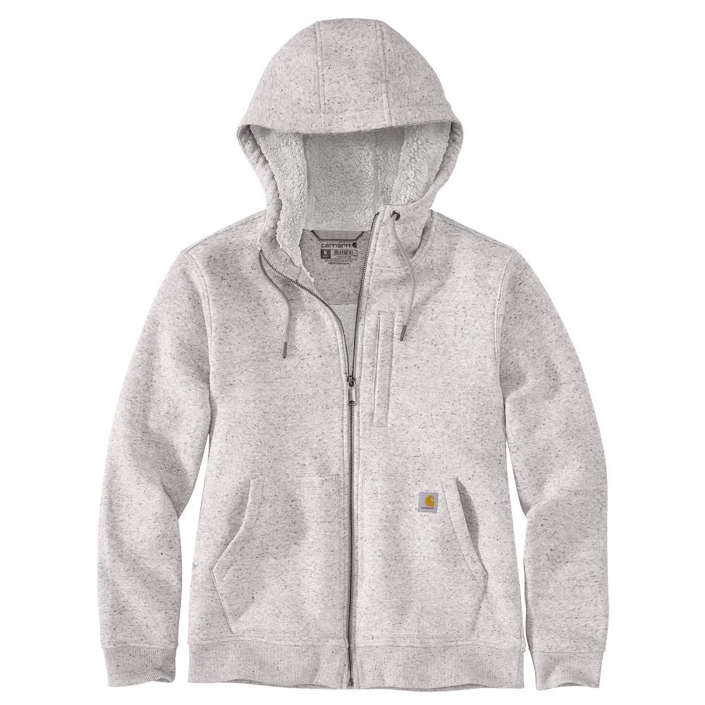 'Carhartt' Women's Midweight Sherpa Lined Full Zip Hoodie - Asphalt Heather Nep