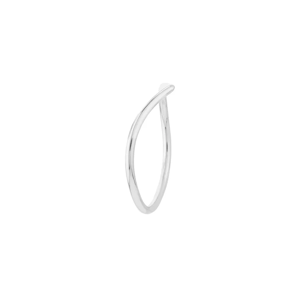 Chevron Wire Ring, Size 6 | White Gold