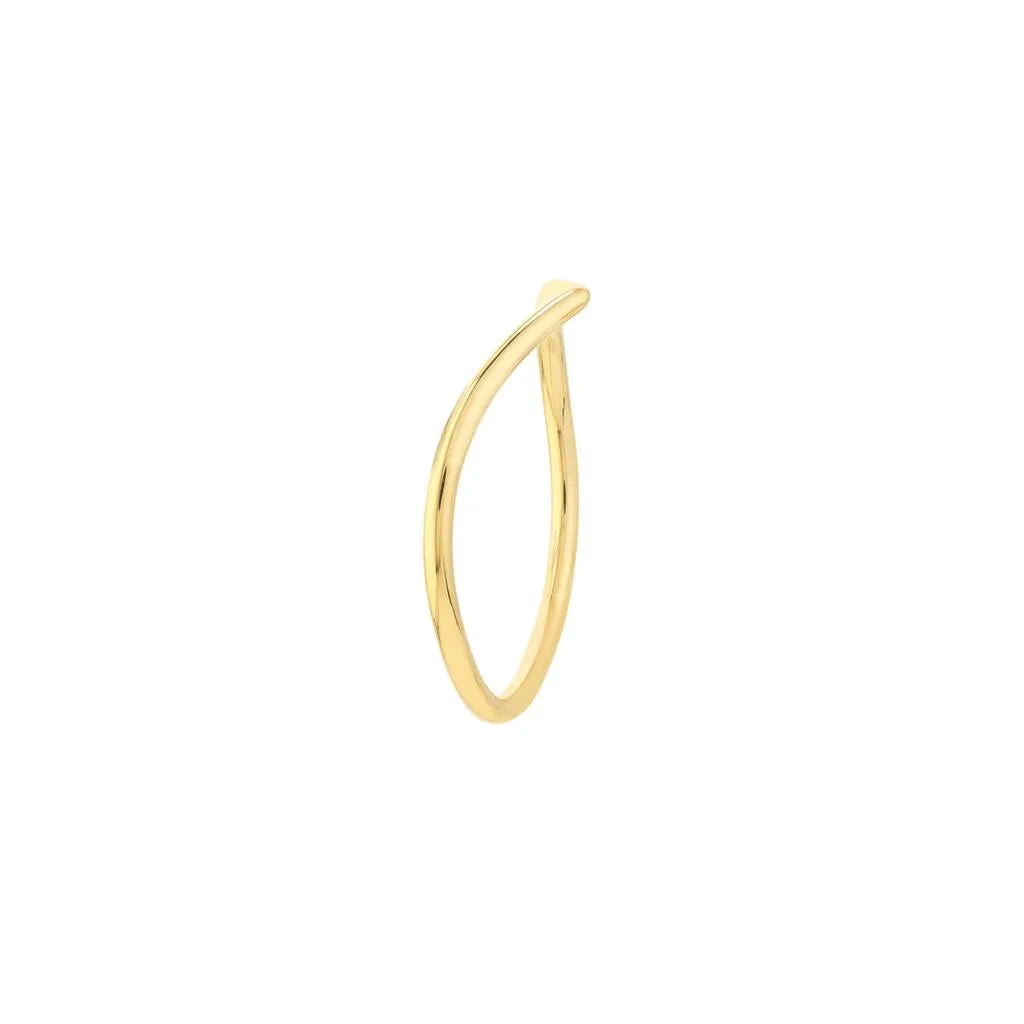 Chevron Wire Ring, Size 6 | Yellow Gold