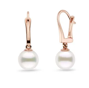 Classic Collection White Freshadama Freshwater 9.0-10.0 mm Pearl Dangle Earrings