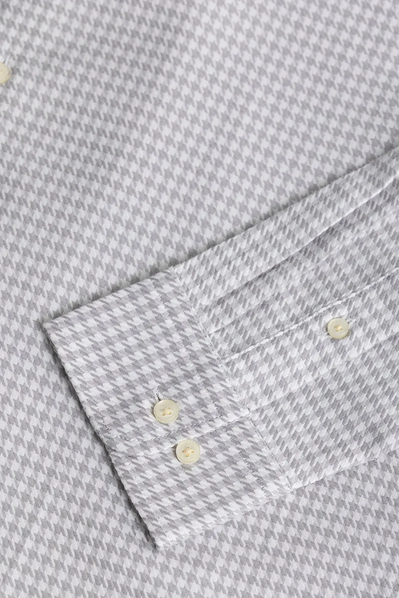 Classic Gingham Pattern White Shirt