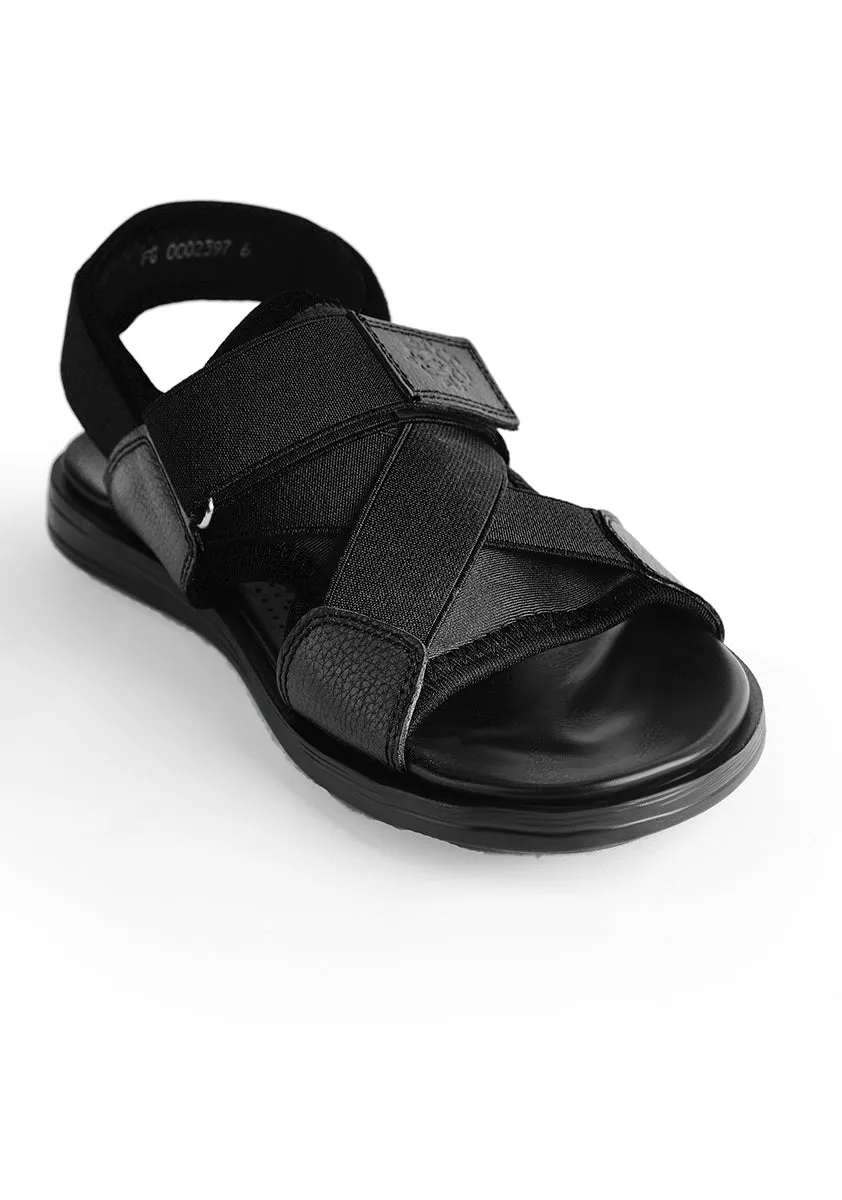 Classic Leather Black Sandal