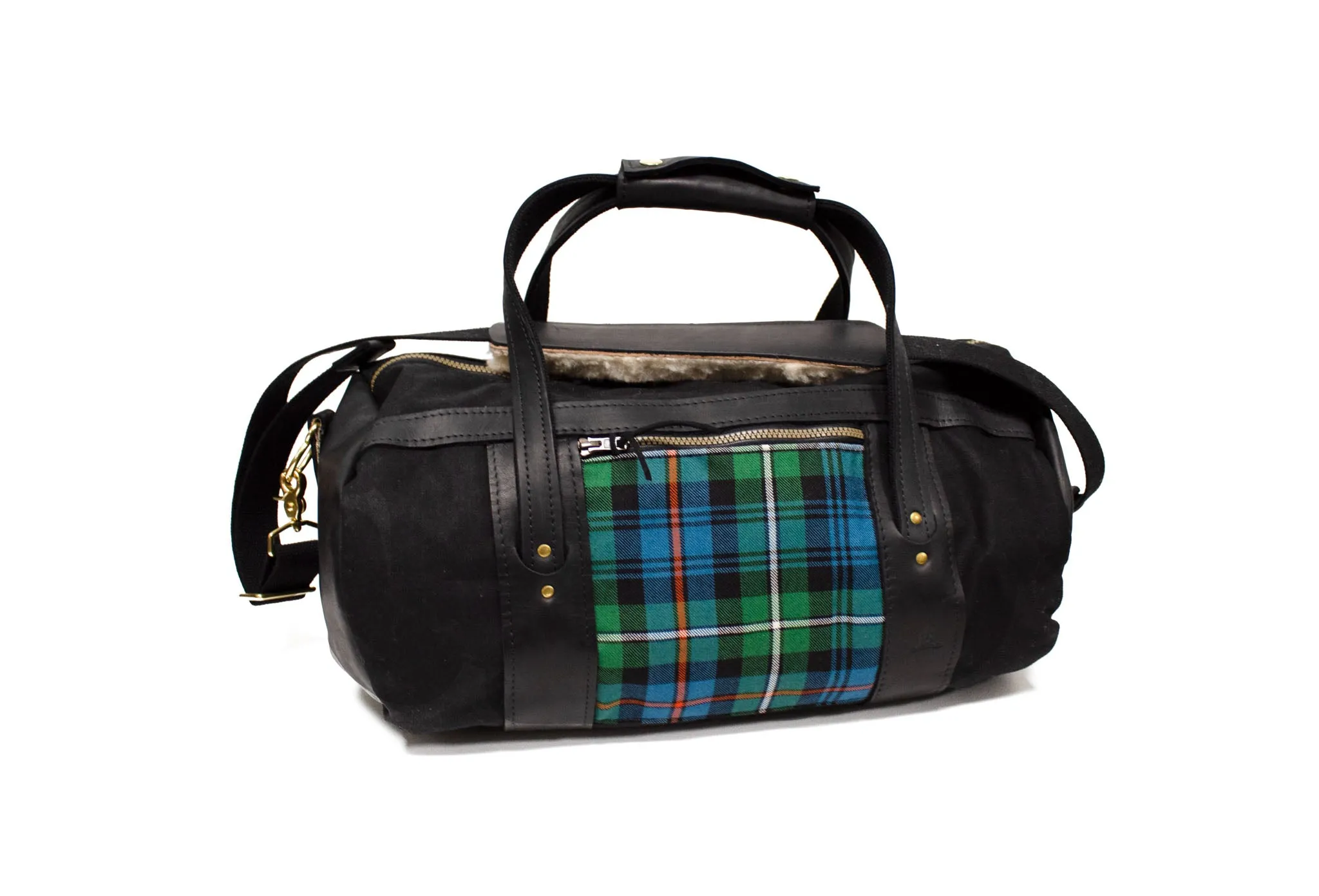 Club Duffel Bag- Mackenzie OC Tartan with Black Leather