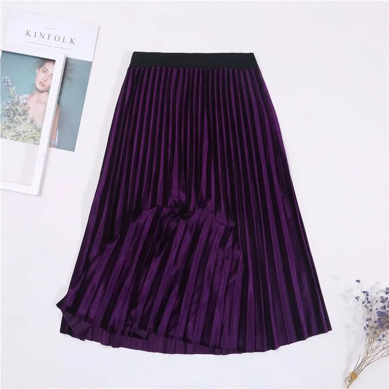 Colorful Pleated Skirt