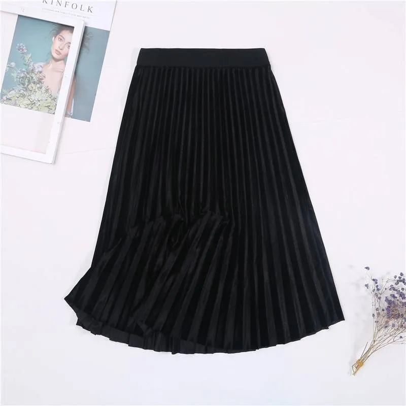 Colorful Pleated Skirt