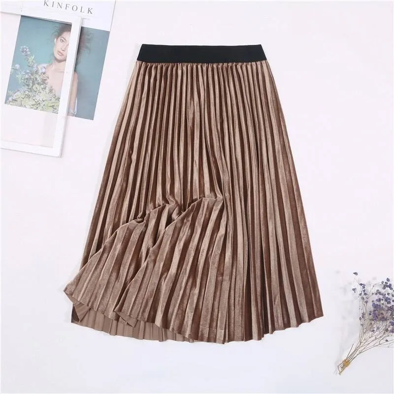 Colorful Pleated Skirt