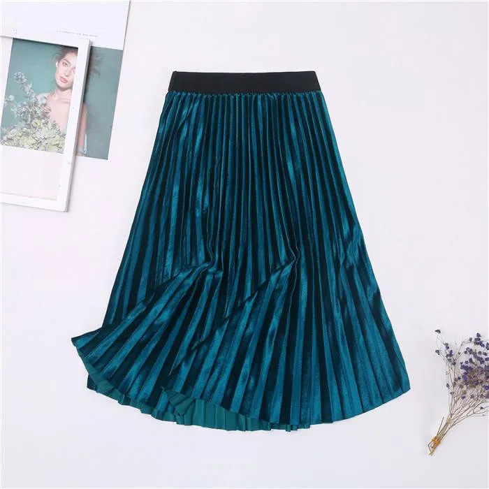 Colorful Pleated Skirt