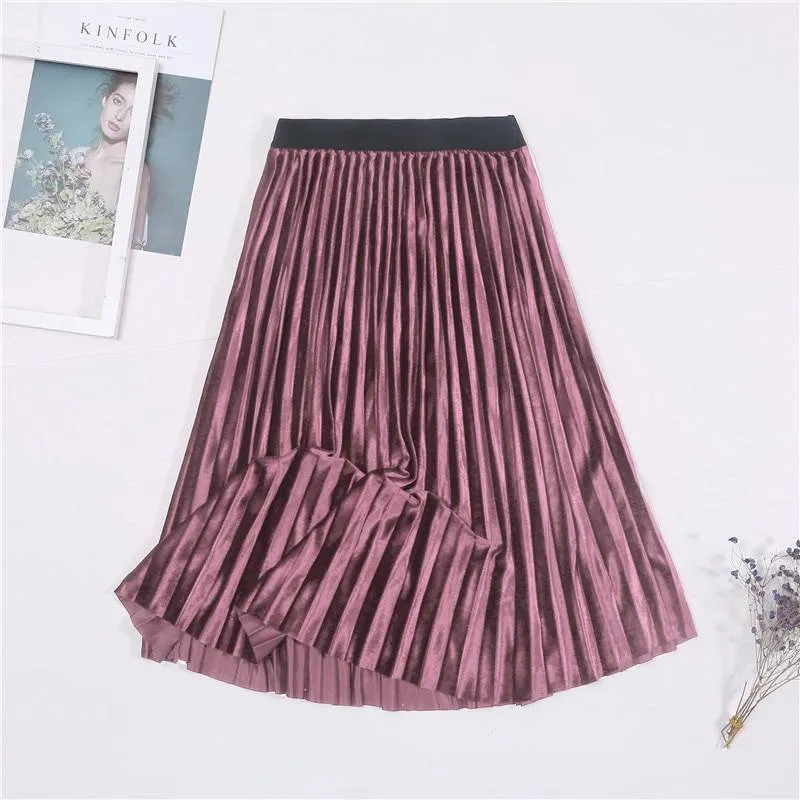 Colorful Pleated Skirt