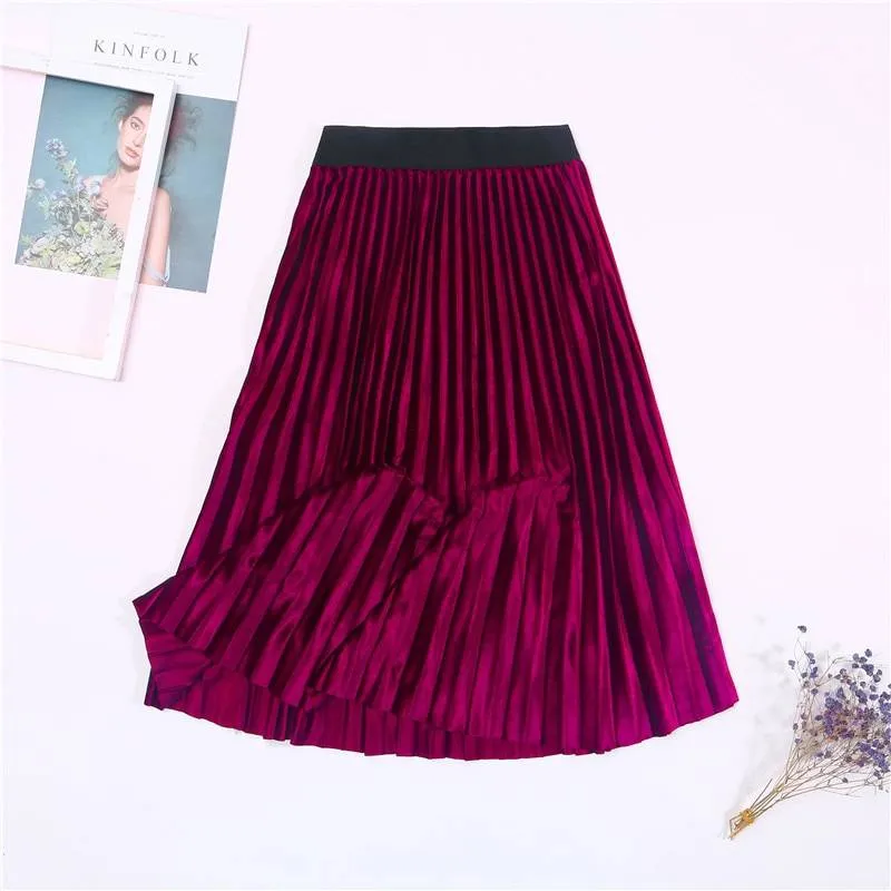 Colorful Pleated Skirt