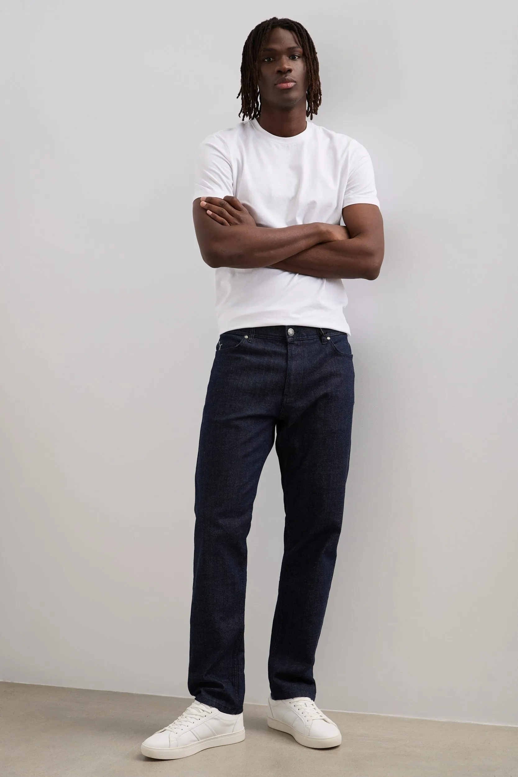 Comfort fit five pocket jeans