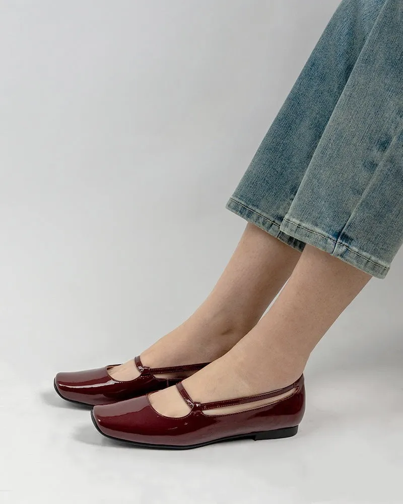 Comfort Slip on Flat Ballerina Square Toe Ballet Loafers