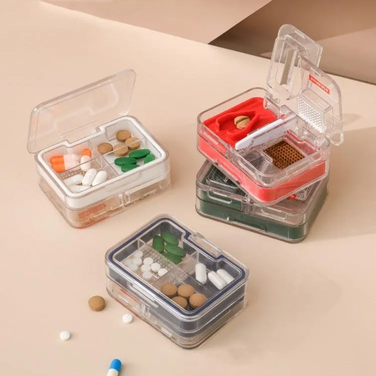 Compact Multi-Function Medicine Cutter and Dispenser Box