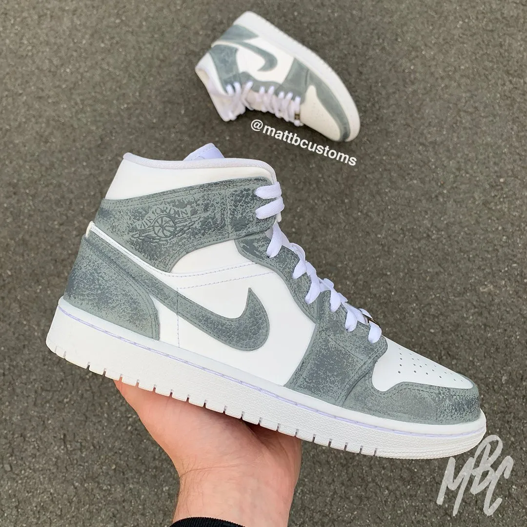 Concrete - Jordan 1 Mid Custom