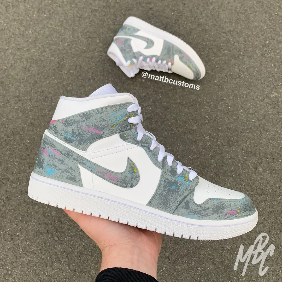 Concrete - Jordan 1 Mid Custom