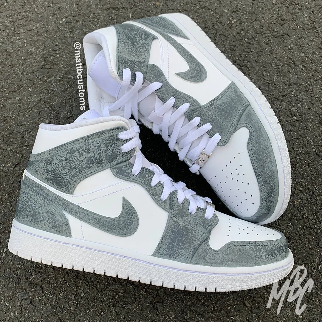 Concrete - Jordan 1 Mid Custom