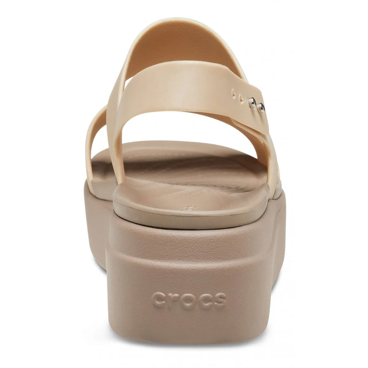 Crocs women's sandal Brooklyn Metallic Low Wedge 207641 99P metallic champagne 