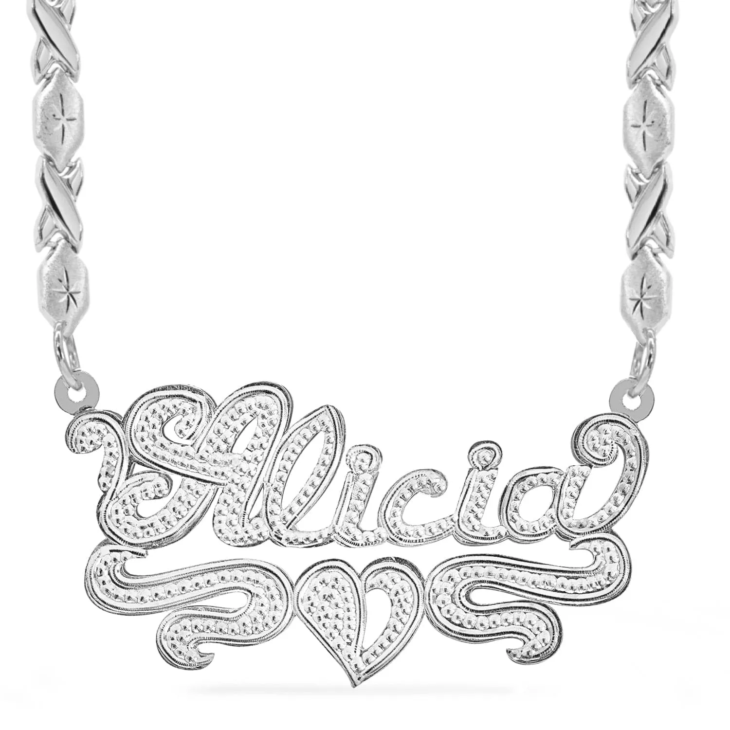 Custom Double Plated Name Necklace Alicia