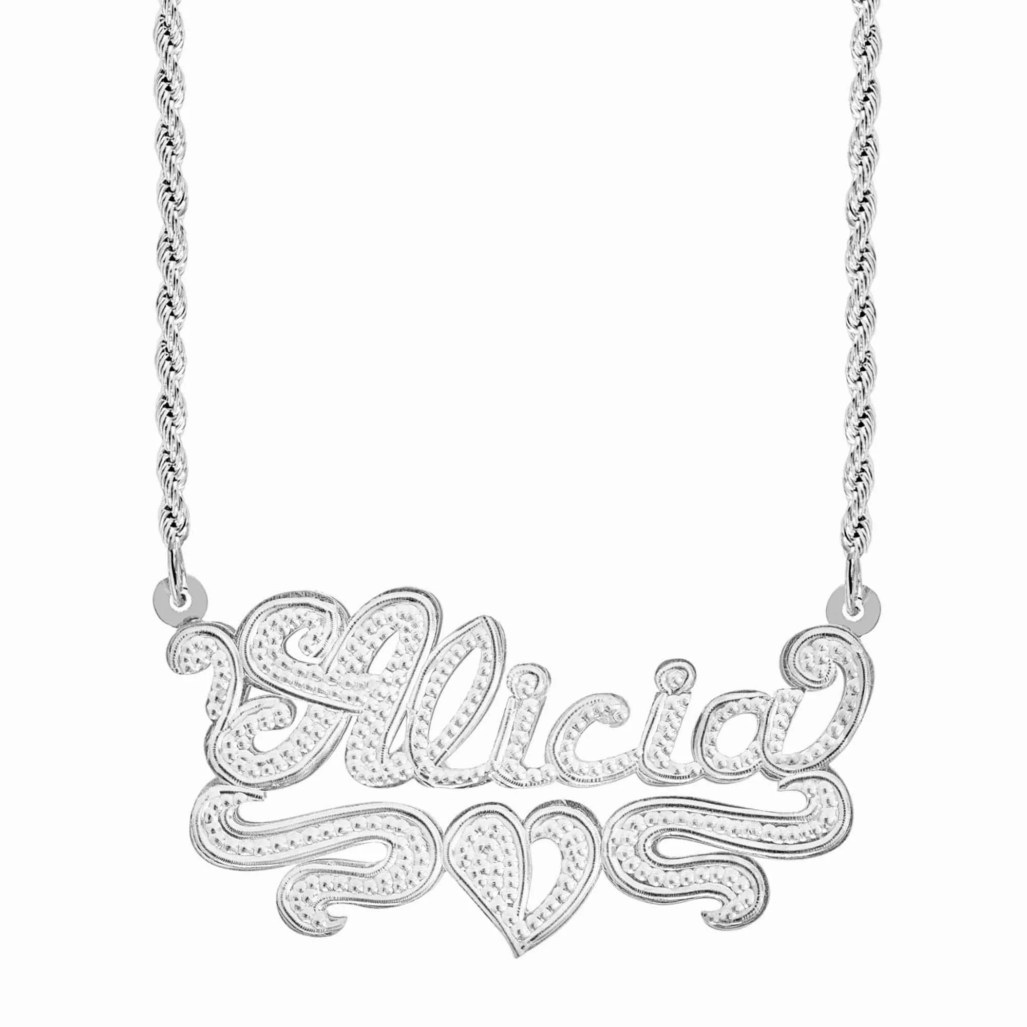 Custom Double Plated Name Necklace Alicia