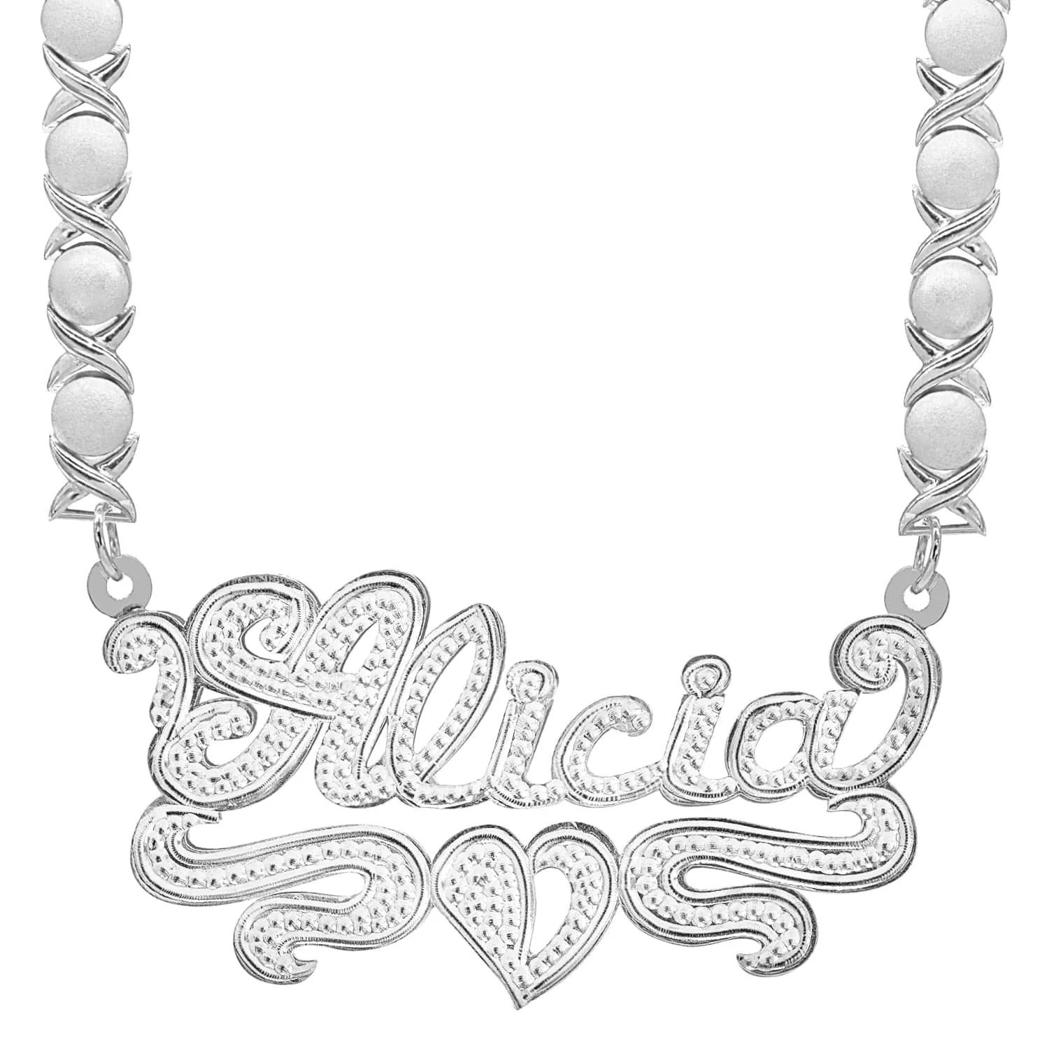 Custom Double Plated Name Necklace Alicia