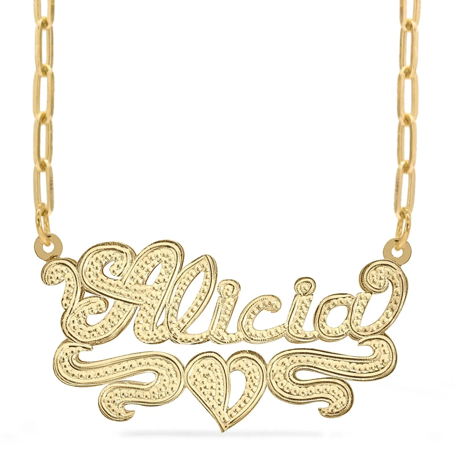 Custom Double Plated Name Necklace Alicia