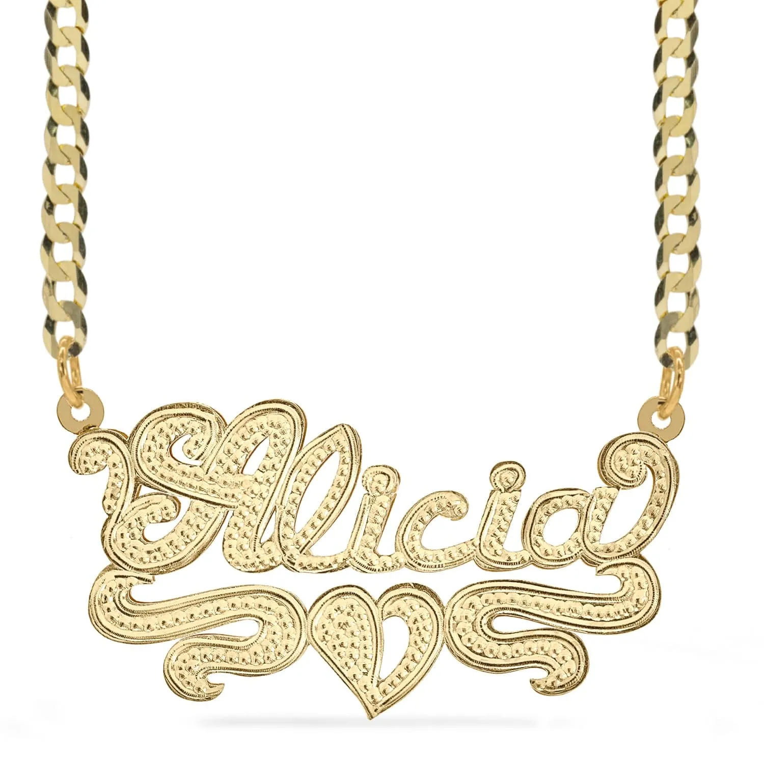 Custom Double Plated Name Necklace Alicia